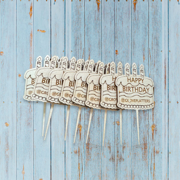 Happy Birthday Wooden Topper