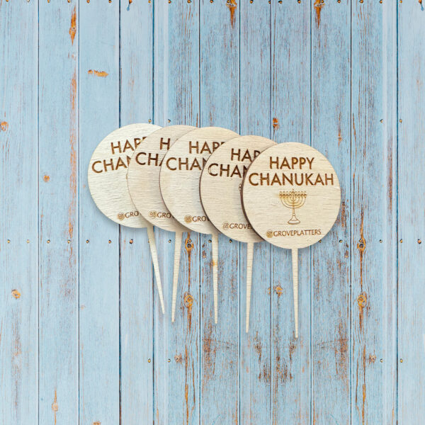 Happy Chanukah Wooden Topper