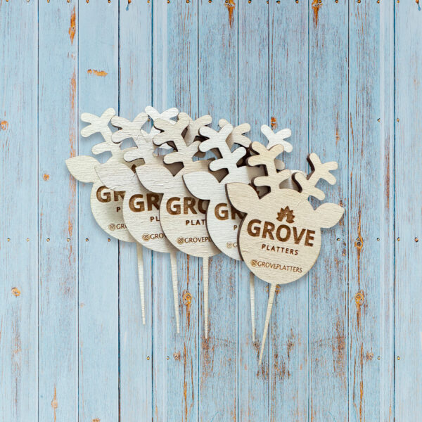 Christmas Reindeer Wooden Topper